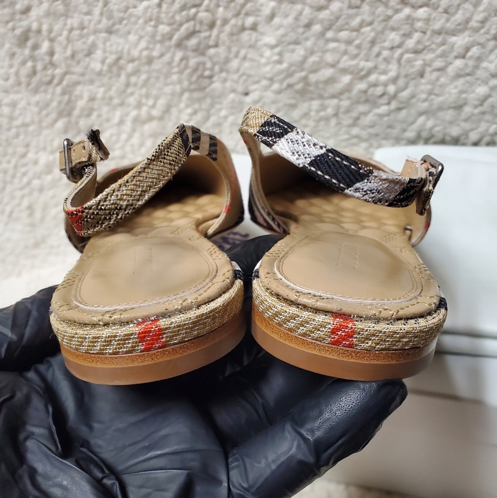 Burberry Birdie Check Slingback Flats - Picture 7 of 11